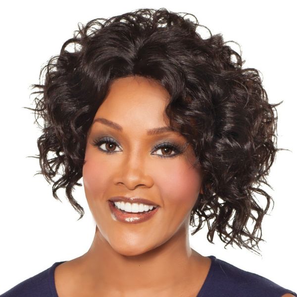 

women's small curly rose net head cover wig generation, Black;brown