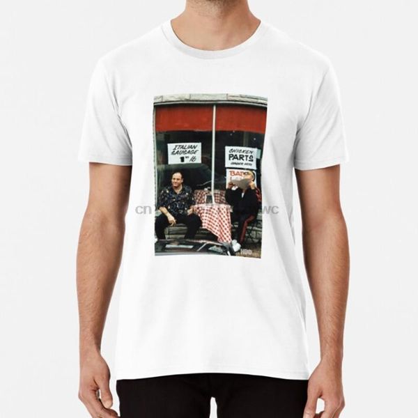 

men's t-shirts tony and paulie t shirt the sopranos soprano hbo tv film cinema italian american gangsta, White;black