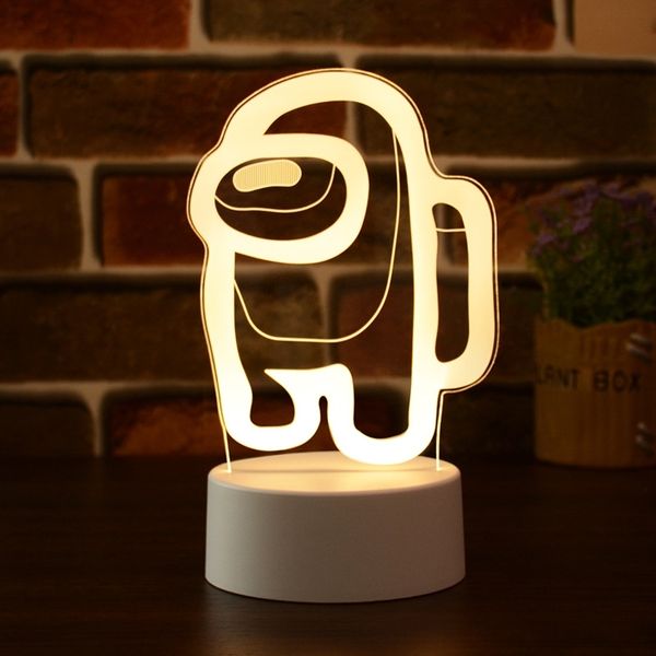 

3d small usb acrylic desk bedroom led remote control night lamp creative gift