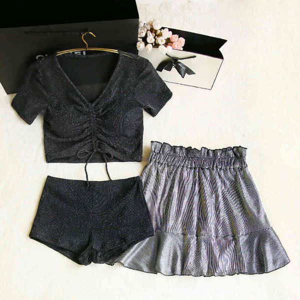 

swimwear women small chest bikini skirt korea swimsuit black cute high waist 3 pieces swimsuits girl beach bathing suits, White;black