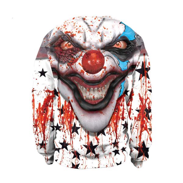 

hoodies & sweatshirtsclown men's digital printing couple's sweater halloween dinner party drs, Black