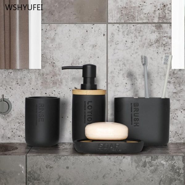 

bath accessory set wshyufei nordic resin bathroom four-piece furniture decoration wash toiletries gift mouthwash cup soap dish