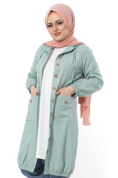 

women's jackets skirt fitted hijab cap tsd0080 mint, Black;brown