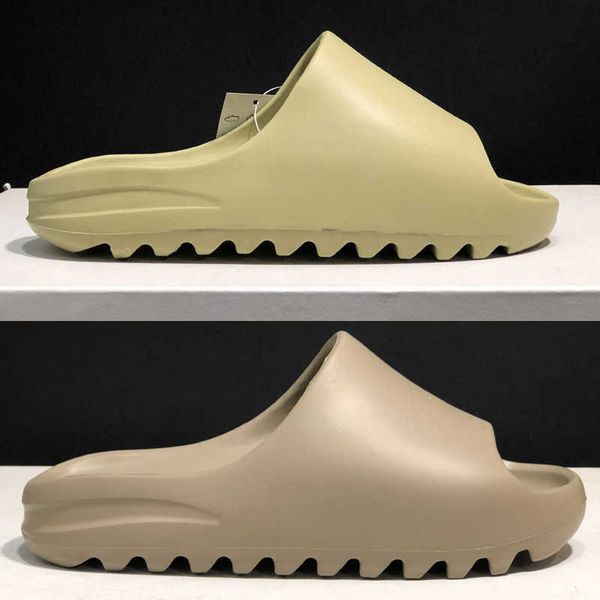 

shoes slides discount kanye resin core bone dessan slippers spring summer sandals desert sand earth brown fashion designers wests summer lux, Black