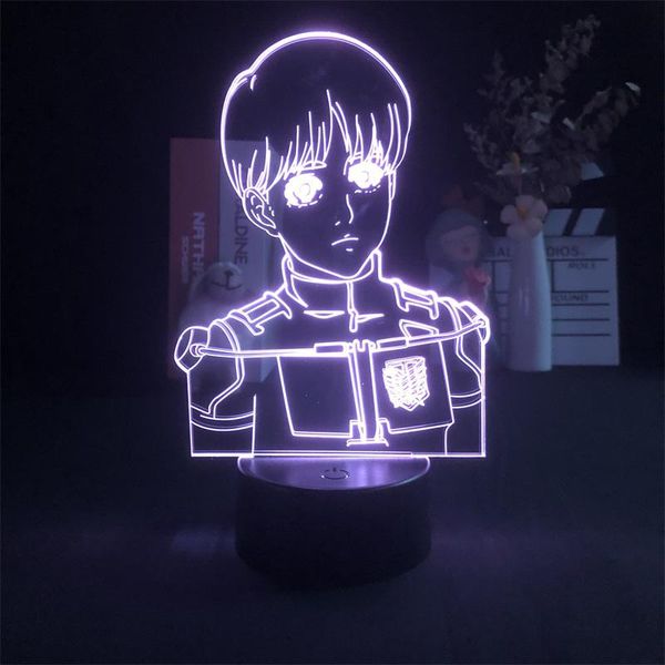 

novelty lighting 3d night light alarm clock base lamp directly supply attack on titan armin arlert manga japanese anime dropship delivery