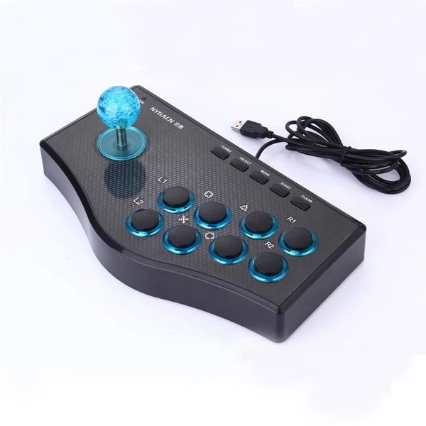 

game controllers & joysticks 2021 usb arcade joystick fighting stick for ps3 pc android plug and play street feeling rocker controller