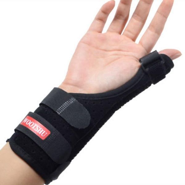 

1pcs wrist thumb hand support protector steel splint stabiliser arthritis carpal tunnel finger brace guard 1, Black;red