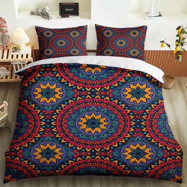 

eastern europe bohemian exotic mandala bedding set duvet quilt cover pillowcase bed 2/3pcs king  size sets