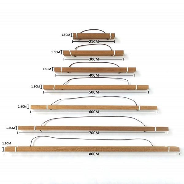

frames pine wood magnetic poster hanger natural frame painting po canvas wall art craft