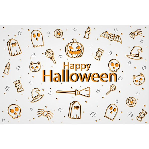 

party decoration happy halloween backdrop cartoon pumpkin pography background family decor po booth studio props