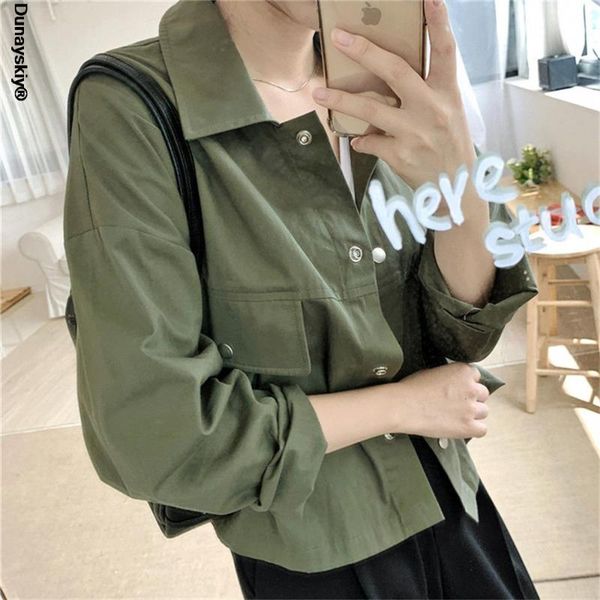 

women's jackets high waist plus size m-2xl work wear solid casual all match loose-fitting coats 2021 autumn ol women, Black;brown