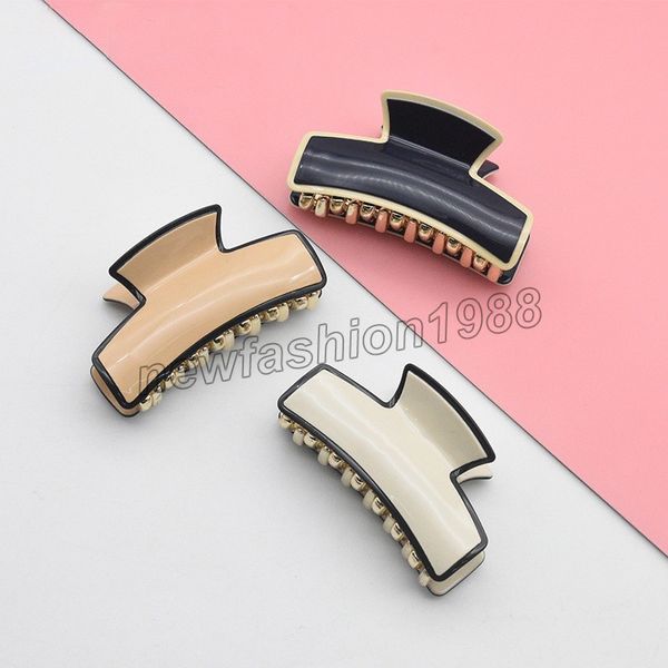 Fermagli per capelli in resina vintage Pin Fashion Barrettes geometrici Hair Claw Clip Copricapo per ragazze Accessori per capelli da donna