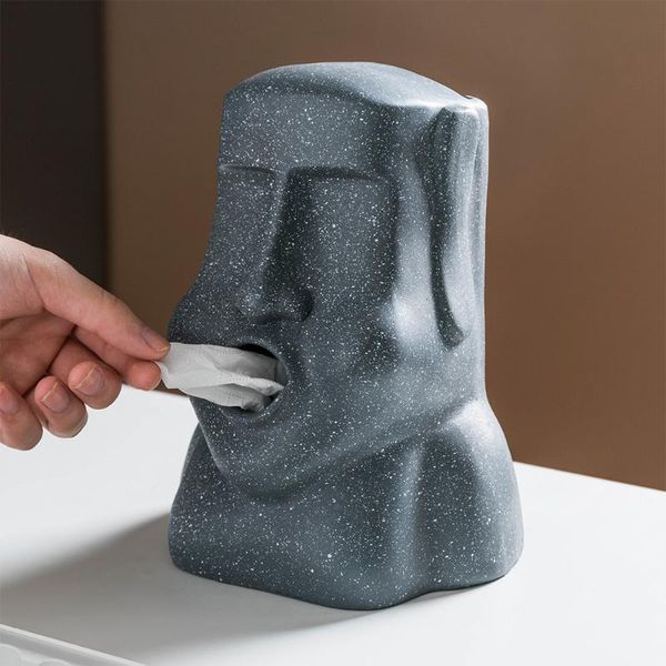 

tissue boxes & napkins funny abstract character statue resin paper toilet roll holder case home storage decor accessries easter gift