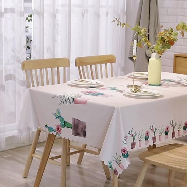 

tablecloth waterproof rectangular oilproof dining table cover home decoration floral printed household ilaphu letafile cloth