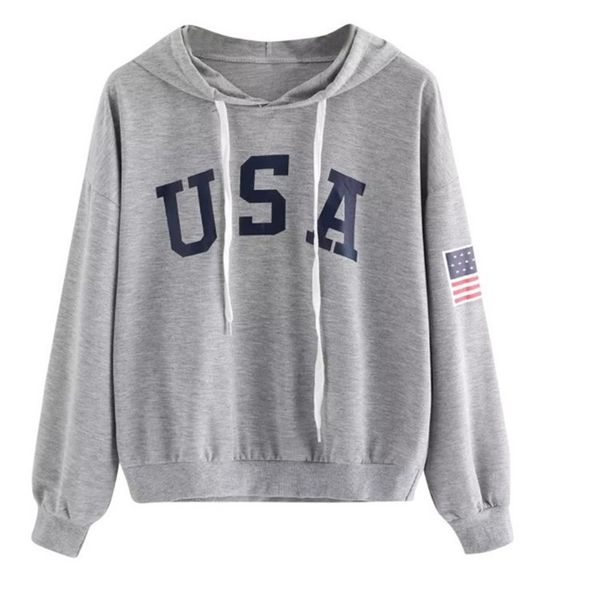 

factory luxury brand hoodie and jacket coats early spring 2021 new bm style flag usa letter printing loose pullover round neck, Black