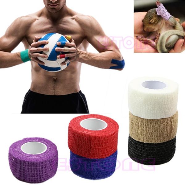 

elbow & knee pads 1pc 2.5cm*4.5m sports bandage physio muscle strain support sport tape kinesiology muscles care strap s, Black;gray