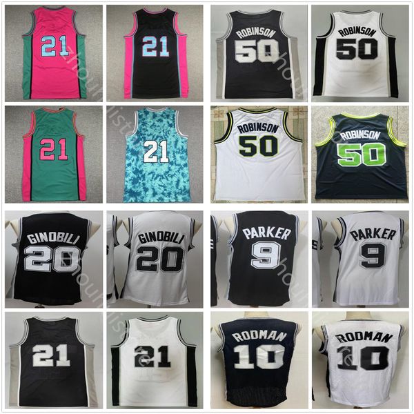 

1998-99 mitchell and ness basketball tim 21 duncan jerseys david mens retro 50 robinson dennis 10 rodman tony 9 parker manu 20 ginobili s, Black;red
