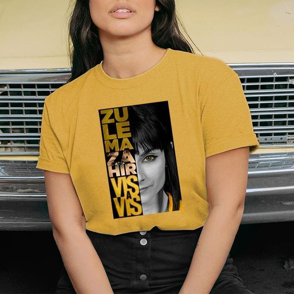 

zu le ma za womens t shirt print summer tee girls hir vis a tv series casual letter ropa, White