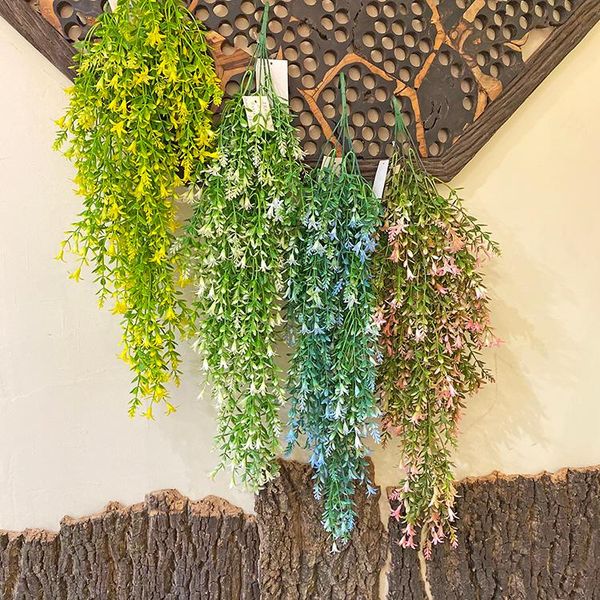 

decorative flowers & wreaths 5-prong narcissus wall hanging bell orchid rattan simulation plastic plant decoration bellflower chlorophytum