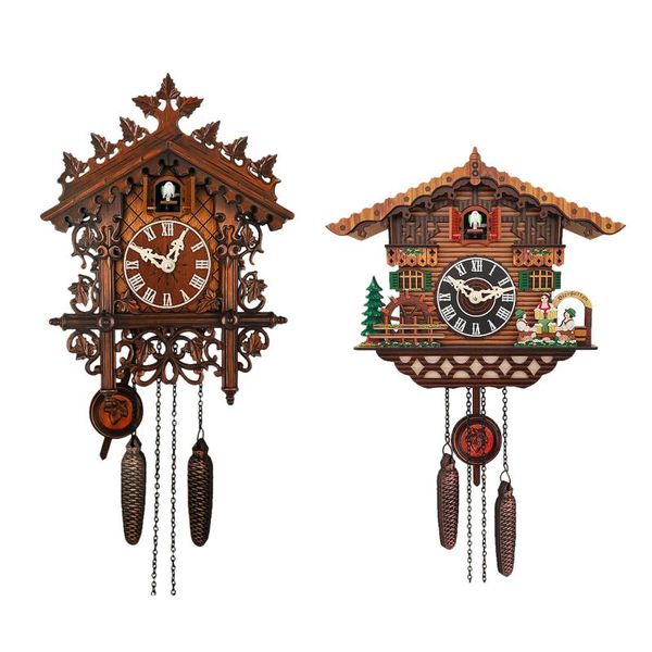 

wall clocks cuckoo clock antique quartz livingroom kitchen house handcrafted farmhouse retro for cafe kindergarten