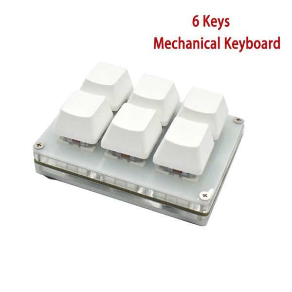 

mini 6-key keyboard diy custom usb programming shortcut keys copy paste mechanical for windows/linux/macos/android keyboards