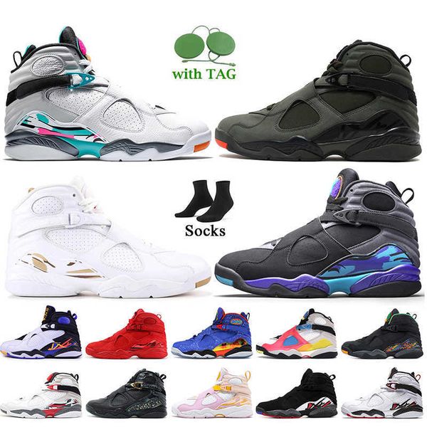 

jumpman mens basketball shoes 8s 8 playoff white pinksicle chrome south beach take flight three peat quai 54 cool grey trainers sneakers jor