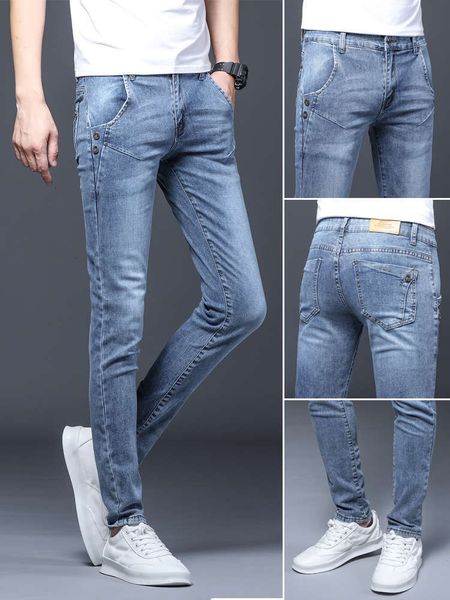 

men's jeans men thin stretch for in spring and summer lov g19h, Blue