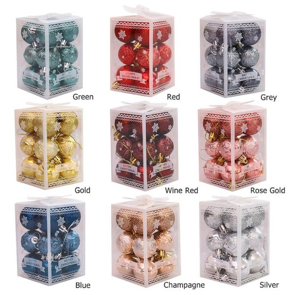 

12pcs/set 4cm christmas decorative ball houshold tree pendant balls ornaments xmas party hanging ornament decor decoration