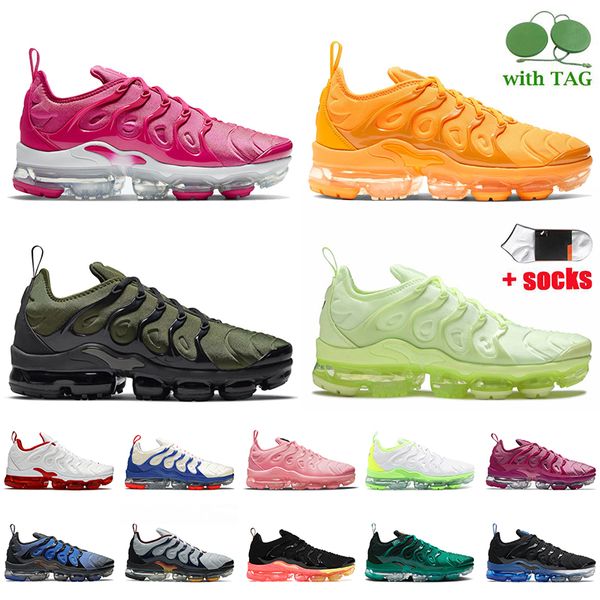 

2021 fashion women men tn plus athletic running shoes pink university gold sunset dark russet barely volt knicks vibes triple black sports s, White;red