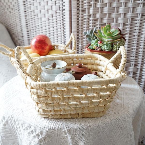

storage baskets handmade woven basket decorative wicker bins fruit food