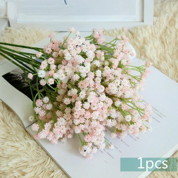 

decorative flowers & wreaths 1pcs babies breath artificial plastic gypsophila diy floral bouquets arrangement for wedding home decoration