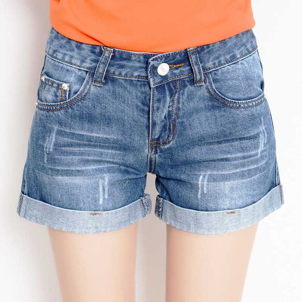 

women's shorts denim shorts female summer loose large size casual slimming fashion mntw, White;black