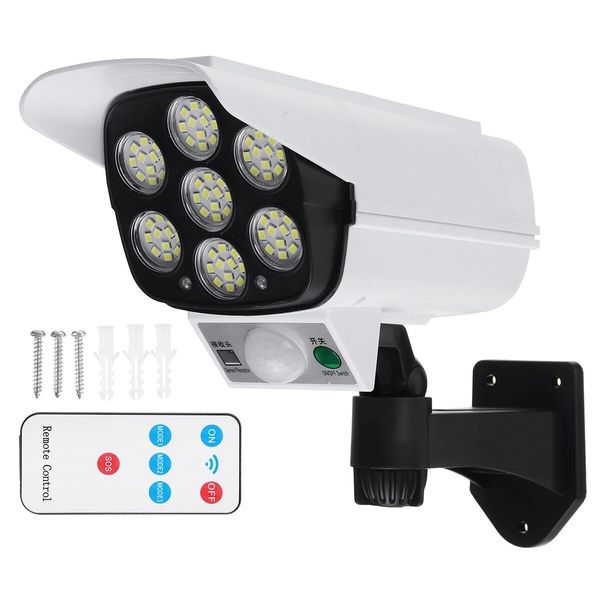 

solar 77 led dummy security camera like light monitor sensor wall lamp garden outdoor