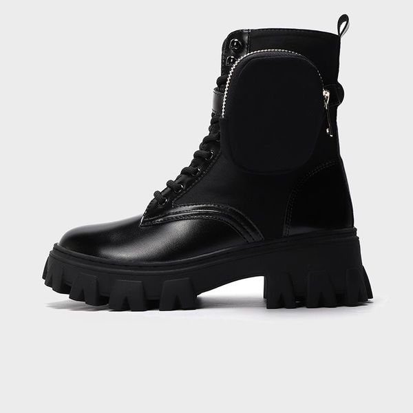 

boots boots, short motorcycle and women's in autumn winter of 2021, Black
