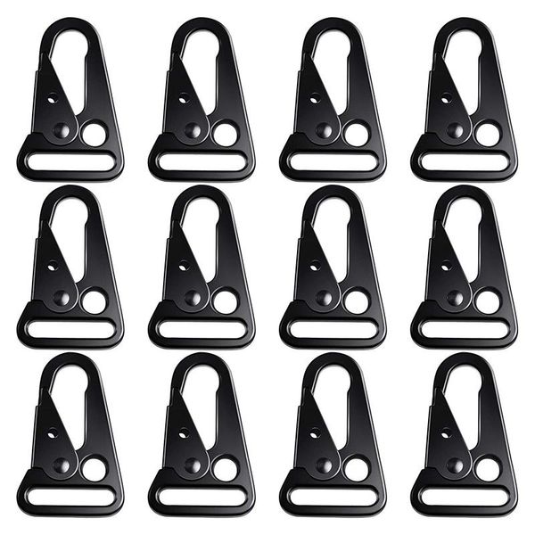 

cords, slings and webbing 12 pieces enlarged mouth clip sling clasp olecranon hook for keychain snap hooks outdoor bag black color fits wome