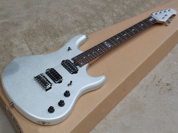 

small double shake electric guitar big grain silver fingerboard inlay