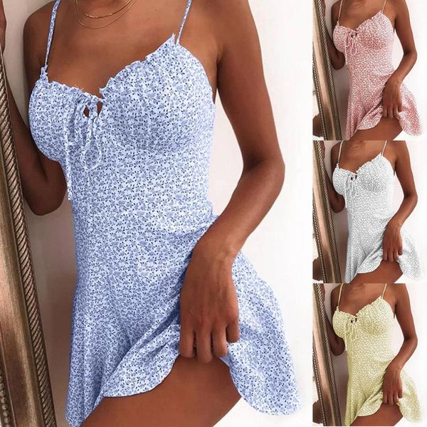 

summer floral suspender mini dress lace print strapless spaghetti strap bandage dresses casual, Black;gray