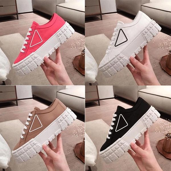 

2021 luxurys designers shoe canvas casual shoes spring and fall fashion confortable obliques womens outdoor platform with box, Black