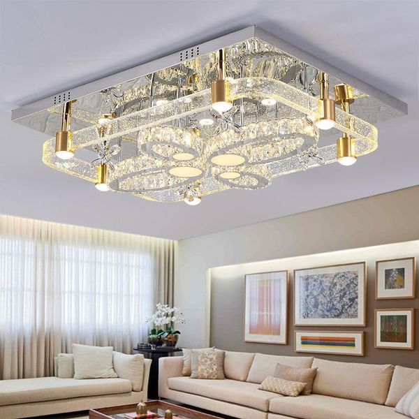 

ceiling lights crystal lamp living room simple modern atmosphere home rectangle bubble column bedroom led