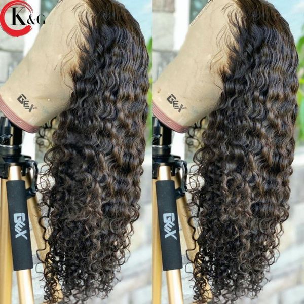 

natural lace part wigs curly for women human hair brazilian 150% density "8-24" non-remy1, Black;brown
