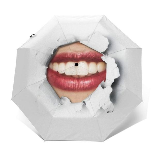 

umbrellas teeth umbrella windproof golf auto print reinforced