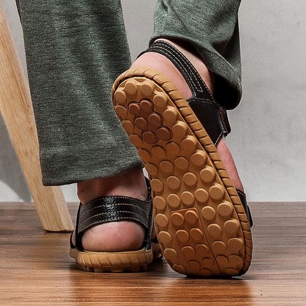 

sandals hombre slip 2021 sport casual mens sandalias light fashion on breathabl transpirables for zapatos sneakers sports, Black