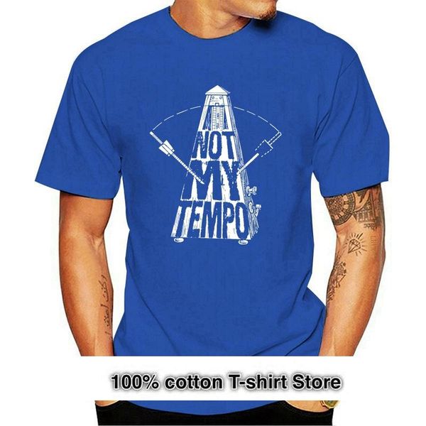 

men's t-shirts inspired by whiplash t shirt - not my tempo metronome for drummers film fans, White;black