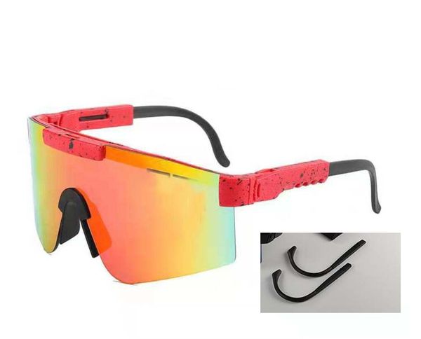Sommer Männer Schild Mode Sonnenbrille Motorrad Brille Frauen Dazzle Farbe Radfahren Sport Outdoor Wind Sonnenbrille großer Rahmen + rutschfeste Füße Seide