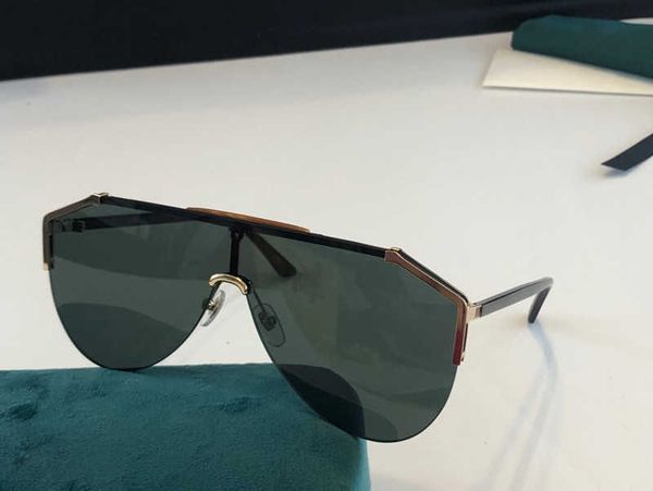 

0584 ladies sunglasses stitching lens half frame fashion trendy men's uv protective goggles with lens case, White;black