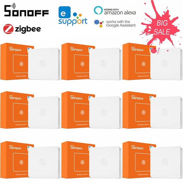 

smart home control 1/20 pcs sonoff snzb-01 zigbee wireless switch via ewelink app remote work with zbbridge iftalexa google