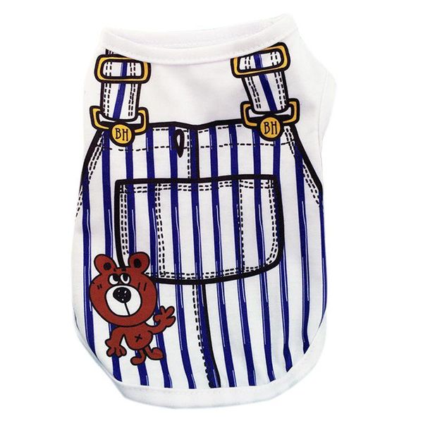 

dog apparel l code summer coat cotton stripe belt shirt vest clothes fashion pet t