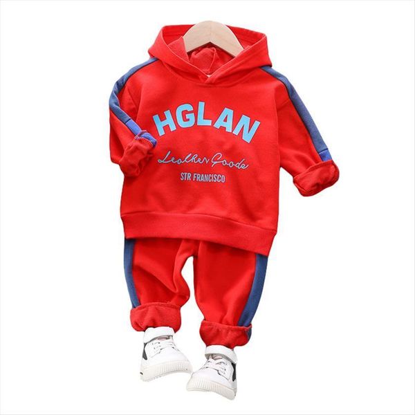 

clothing suit boys girl toddler tracksuit set baby sport jerseys kids team jersey suits teens hooded letter sweatshirt pants, White