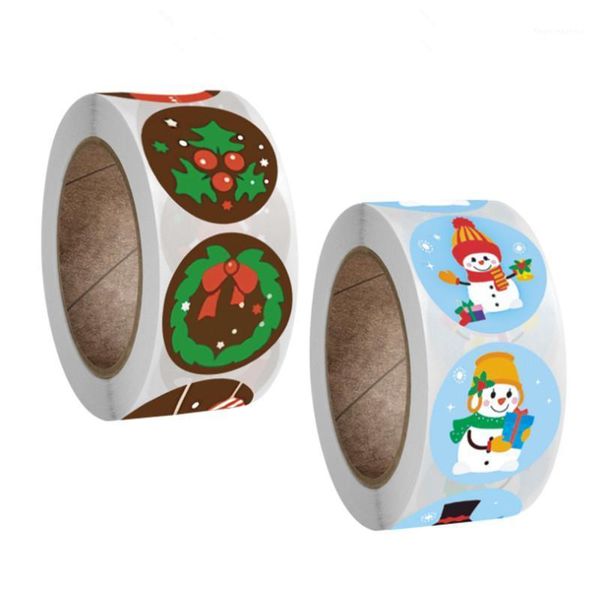 

gift wrap 500pcs christmas stickers santa snowflake holiday decoration party packaging labels1