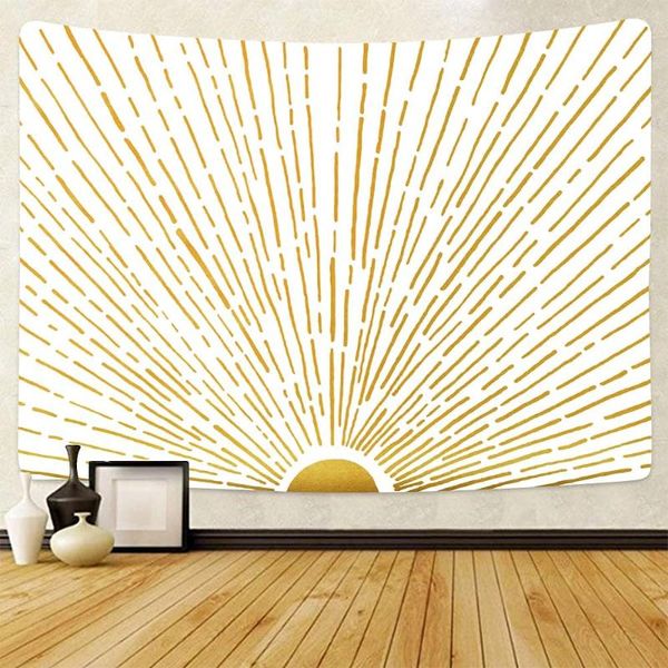 

tapestries tapestry boho wall decor sun sunrise sunset abstract art vintage hippie 70s room for bedroom aesthetic